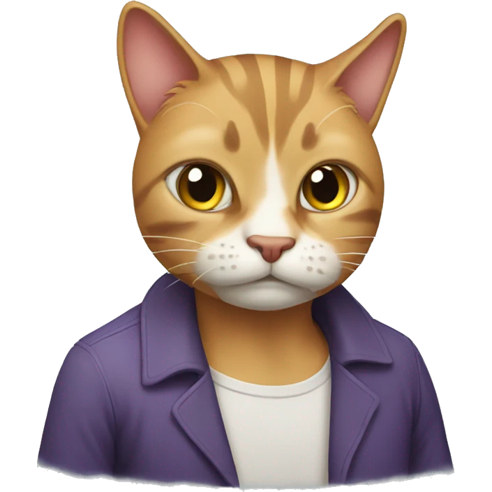 Stupid looking cat emoji