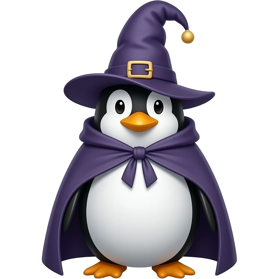 Penguin Wizard emoji