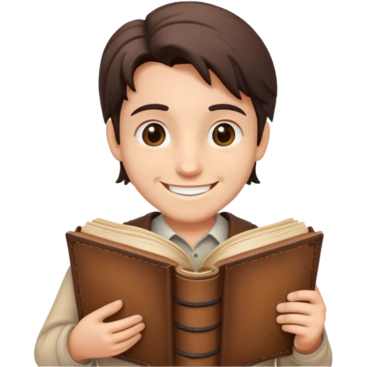 storyteller with book emoji