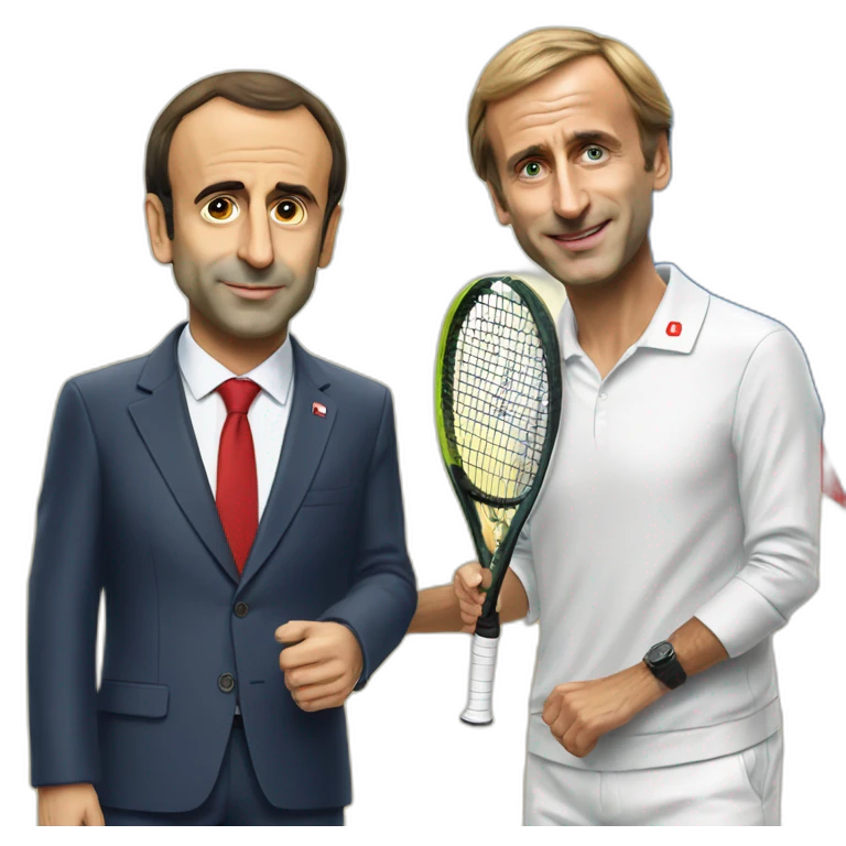Zemmour qui fait un tennis avec Macron emoji
