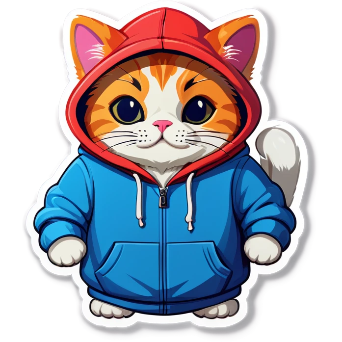 Cat Wearing A Hoodie emoji