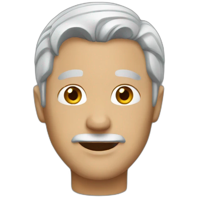 man with gray hair emoji