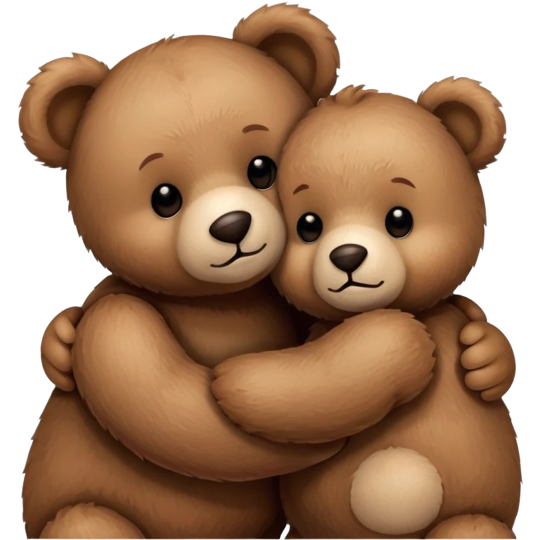 Teddy hugging another teddy emoji