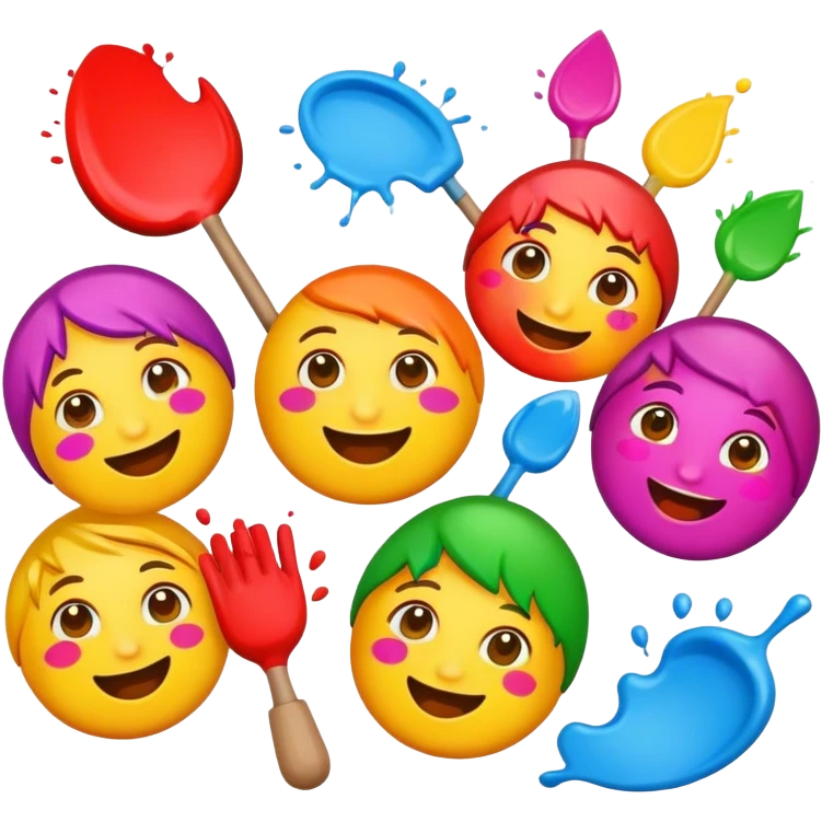 holi emojis  emoji