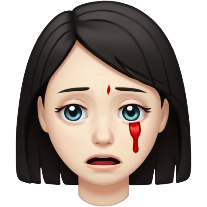 Crying dead emoji