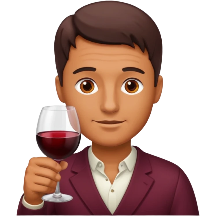 man drinking wine emoji