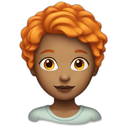 Girl with orange hair emoji