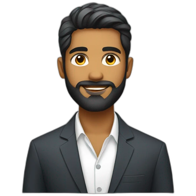 stylish sri lankan 25 year old with a beard emoji