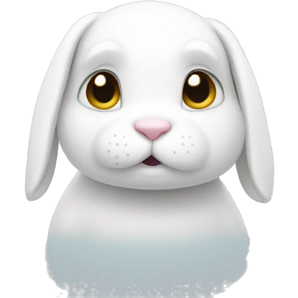 sad white rabbit emoji