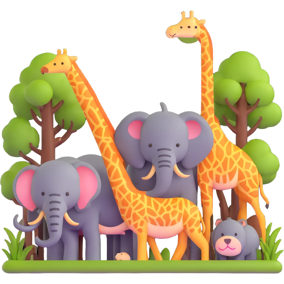 cute zoo animal exhibits emoji