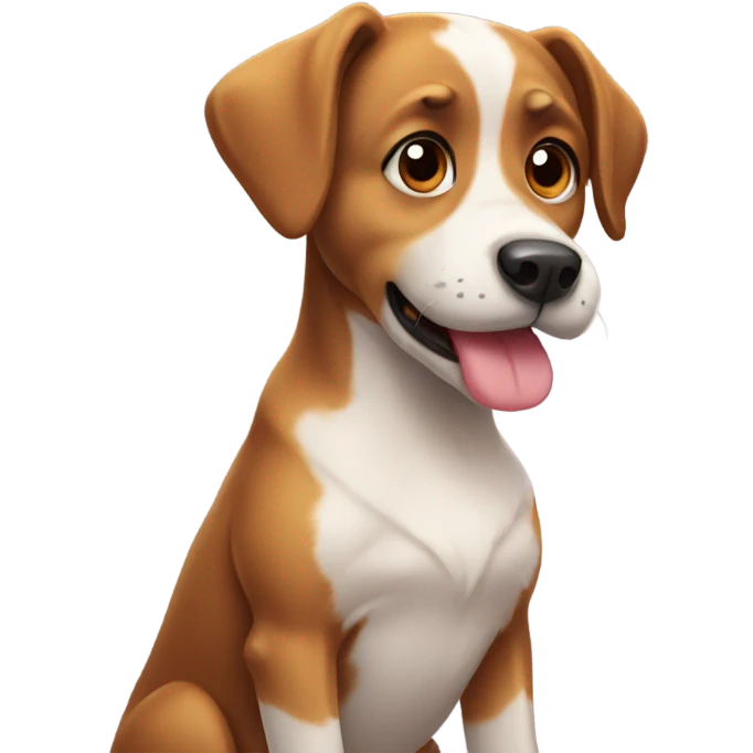 cute dog waiting  emoji