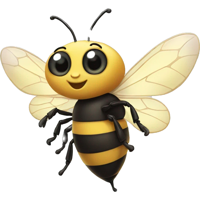 a magical bee flying emoji