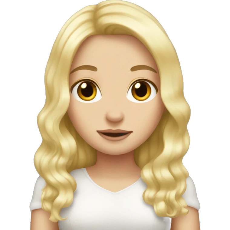 white girl blonde hair angel emoji