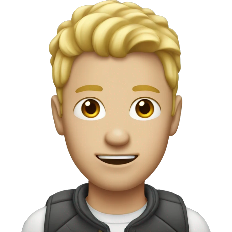 blond man with pimples emoji