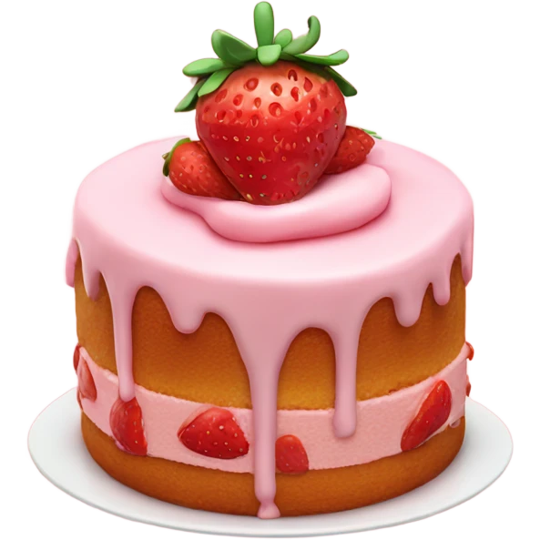 Strawberry honeybun Cake emoji