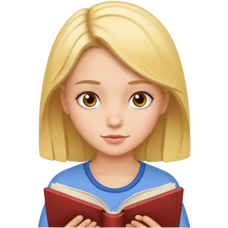 A girl reading a book  emoji