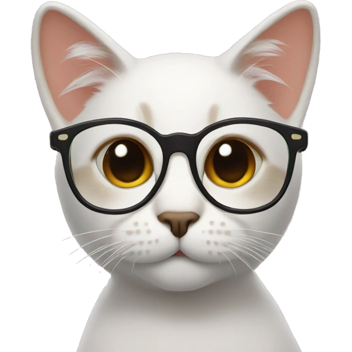 Cat wearing glasses emoji