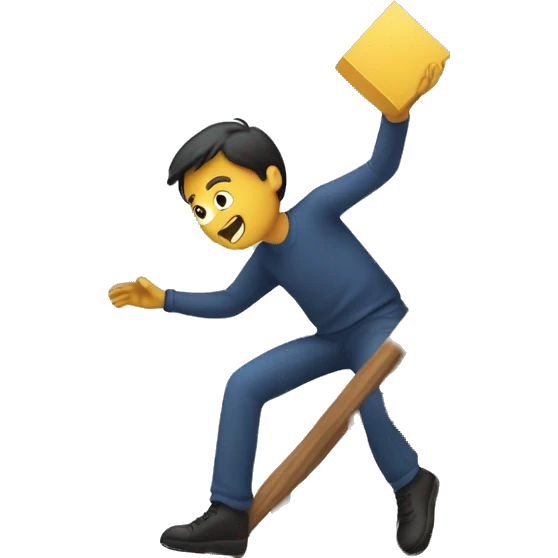 Person falling down the stairs emoji