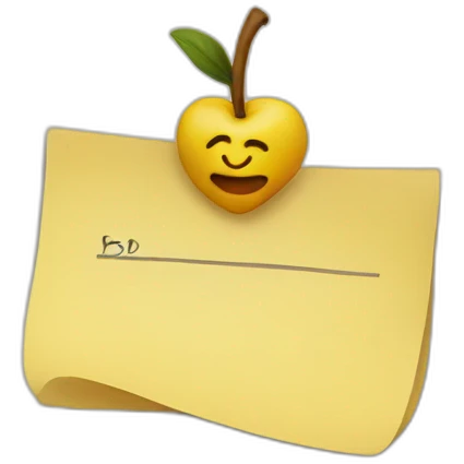 A note with written on : “BRB” emoji