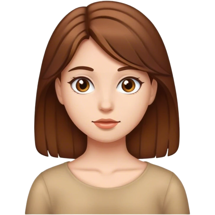 Girl with brown hair emoji