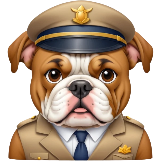 english bulldog with a postman emoji