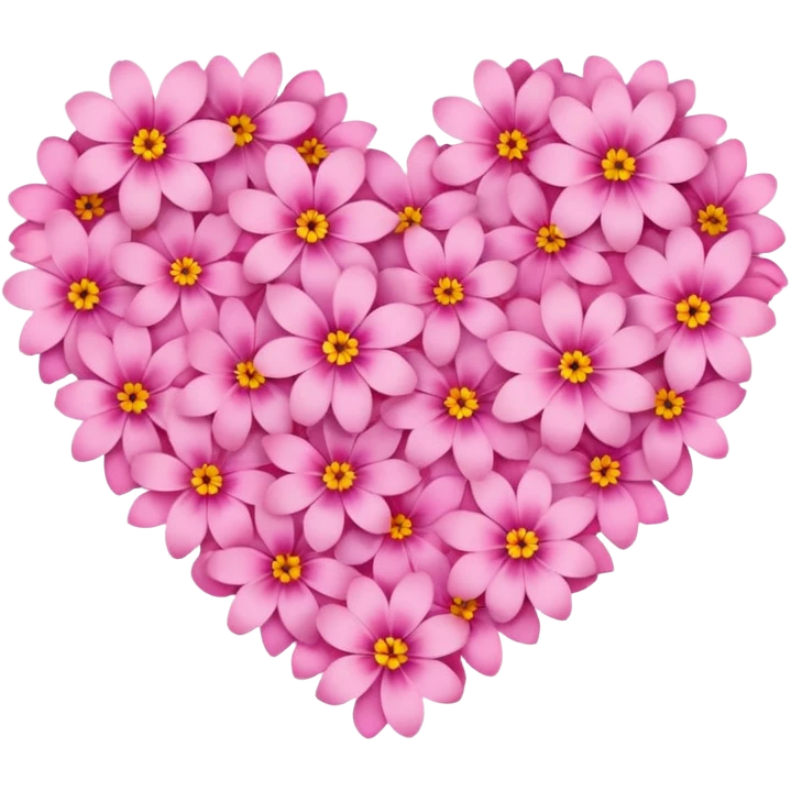 Heart shape of many this flower 🌸  emoji