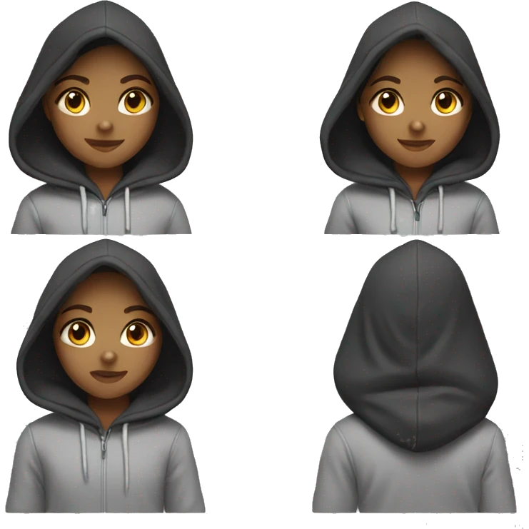 Pretty girl in hoodie  emoji