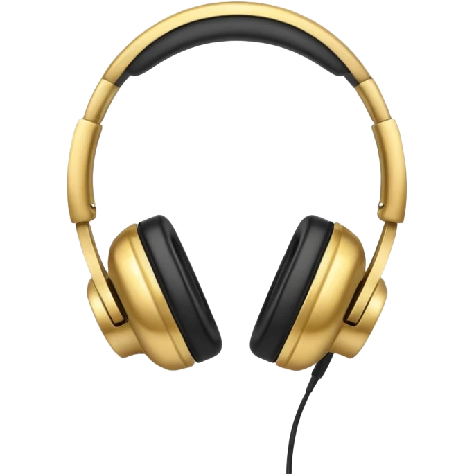 gold headset emoji