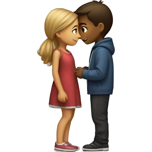 a girl and a boy kissing emoji