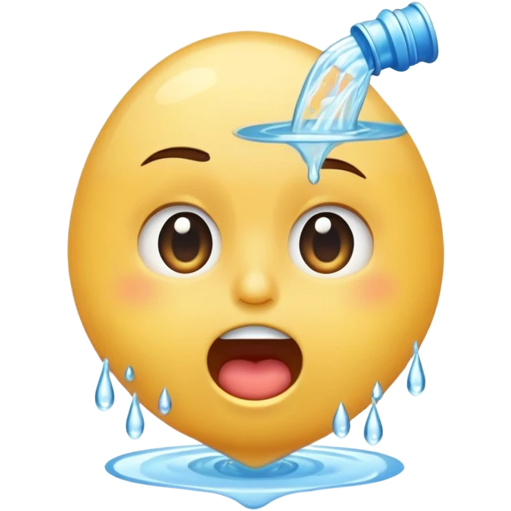 Water pouring out of mouth emoji