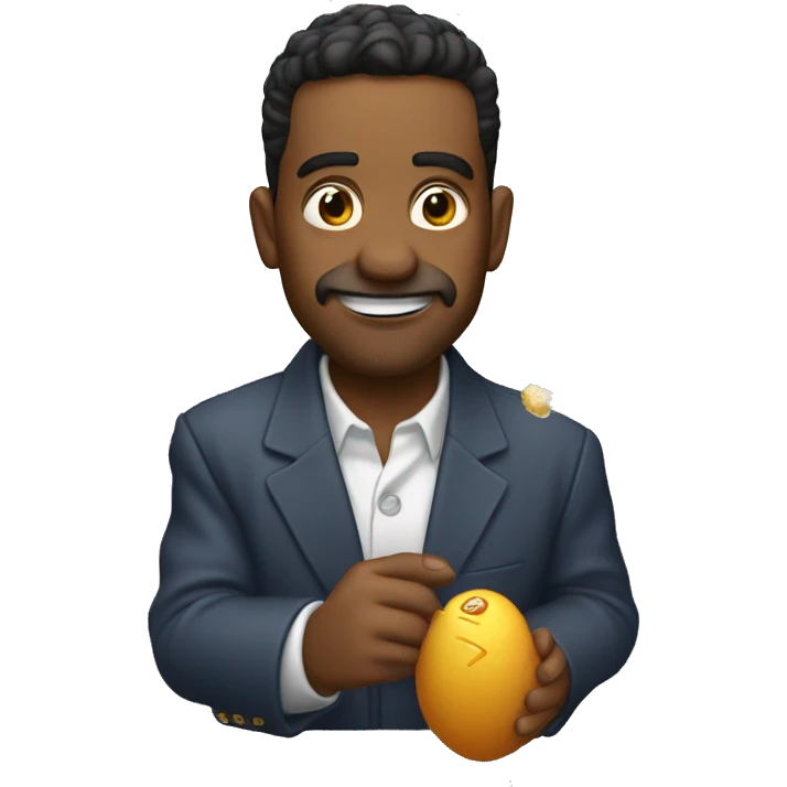 Hiram popping a popper emoji