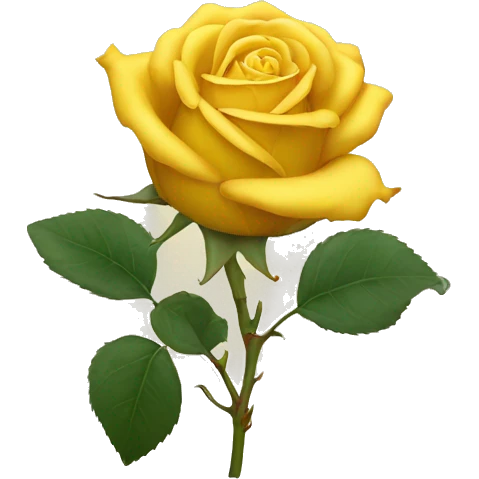 Yellow rose emoji