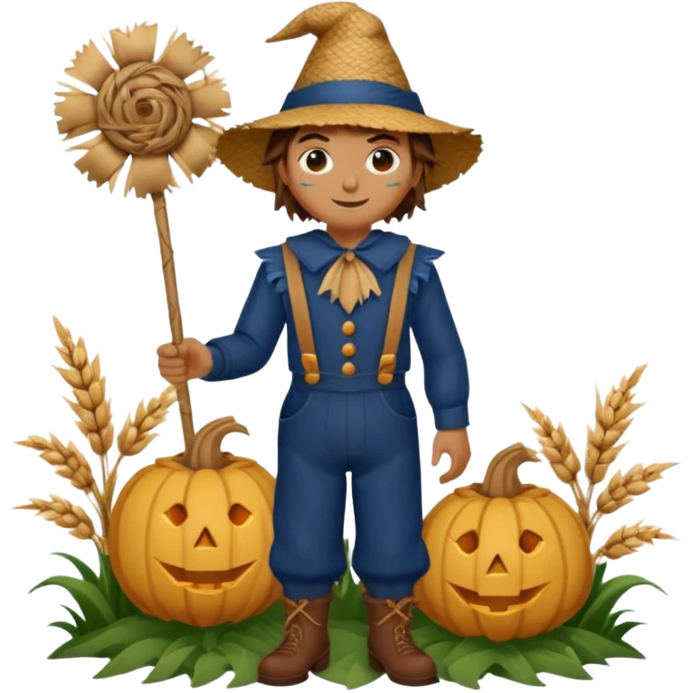 The Scarecrow from The Land of Oz with dark blue outfit emoji