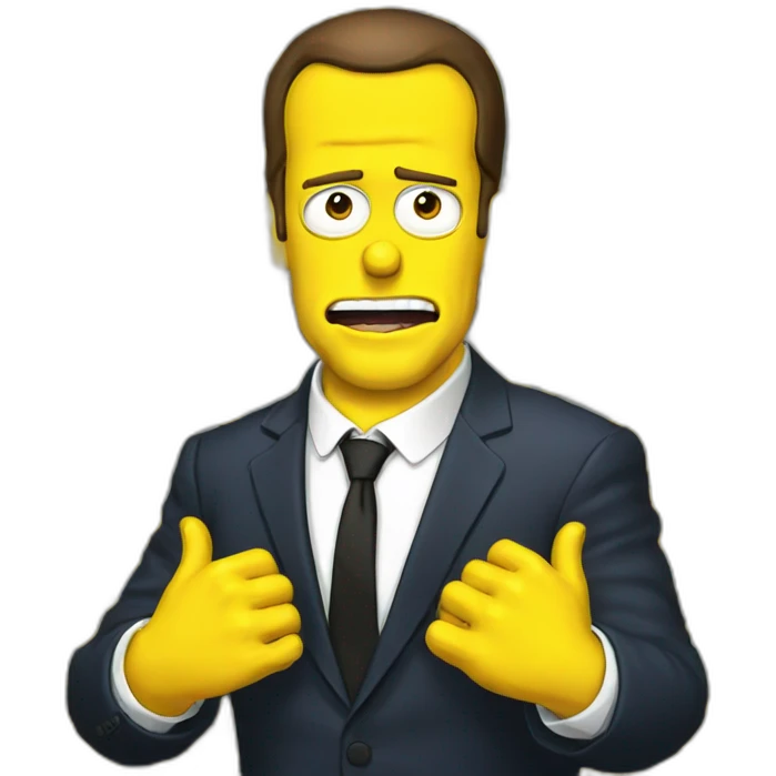 Macron as a Simpson emoji