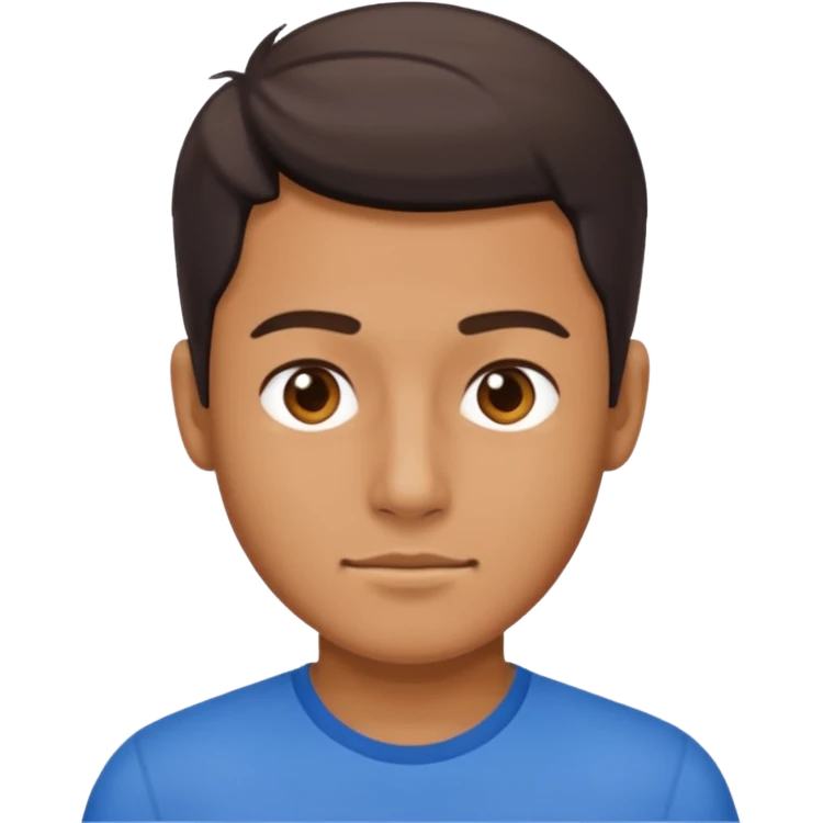 half man body blue top emoji