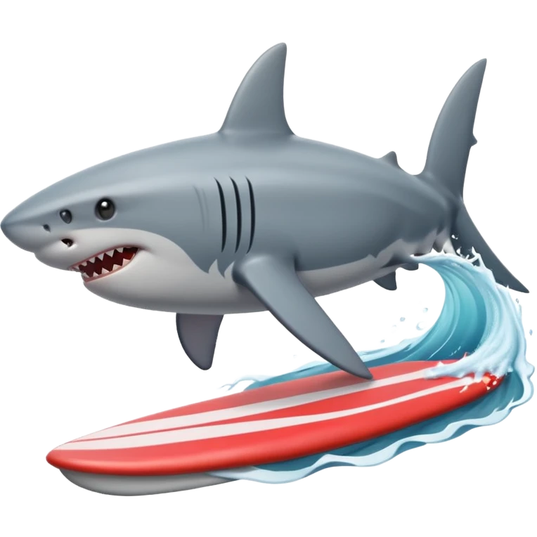 Tiburón surfeando  emoji