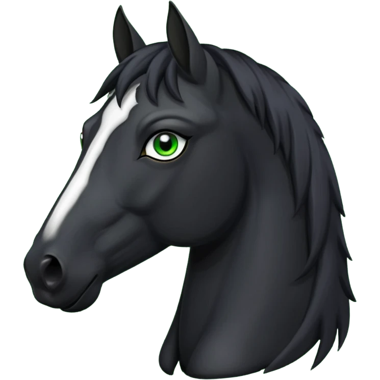  black horse green eye emoji
