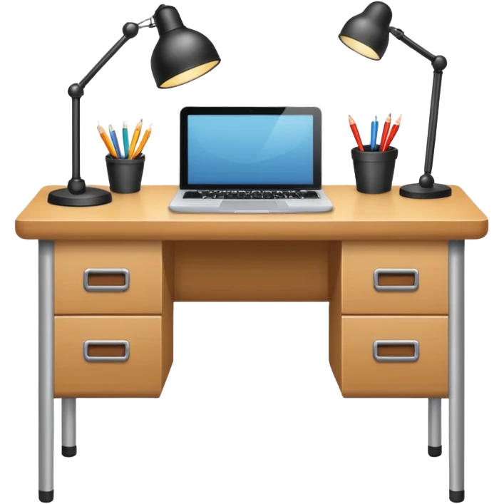 an empty desk from top to bottom emoji