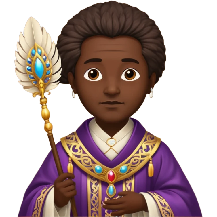 Ancient  mpriests with Feather Fan emoji