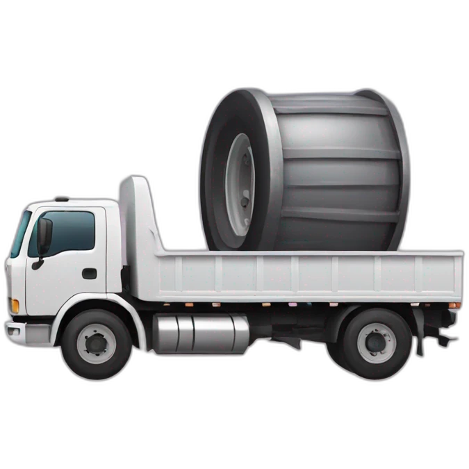 Truck with missing wheel emoji