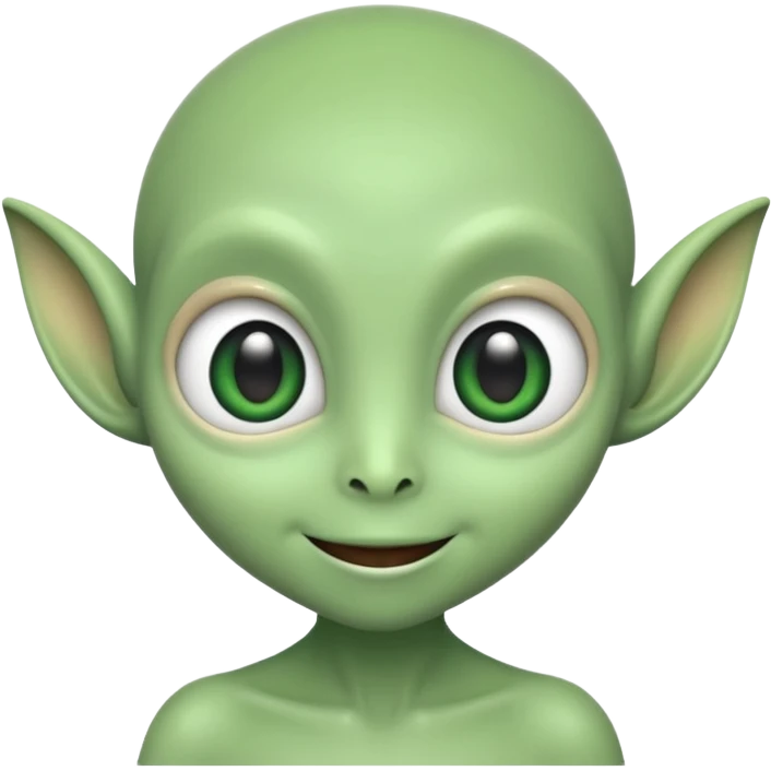 A cute alien emoji