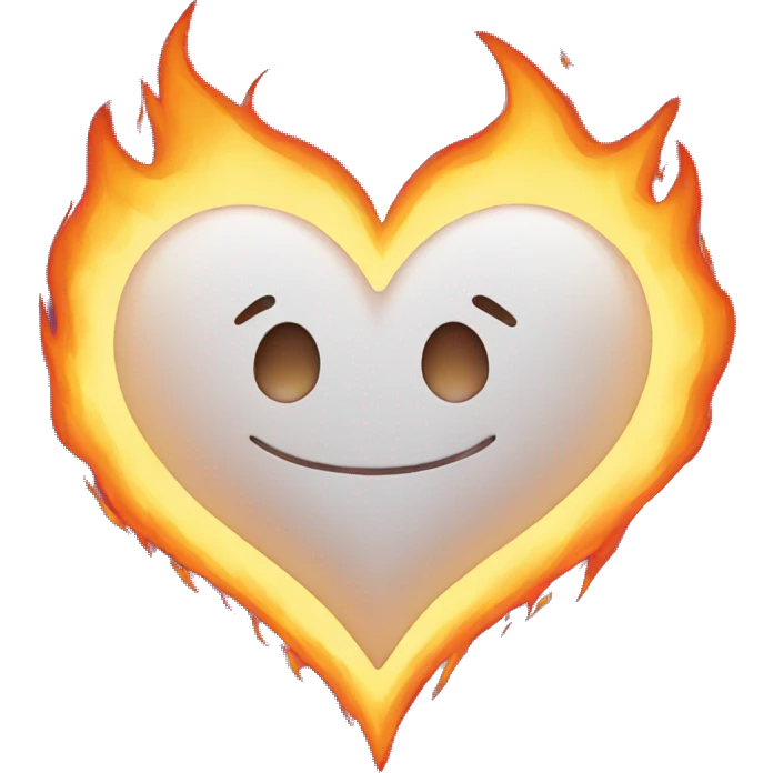 A heart with fire emoji