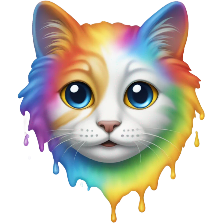rainbow crying cat  emoji