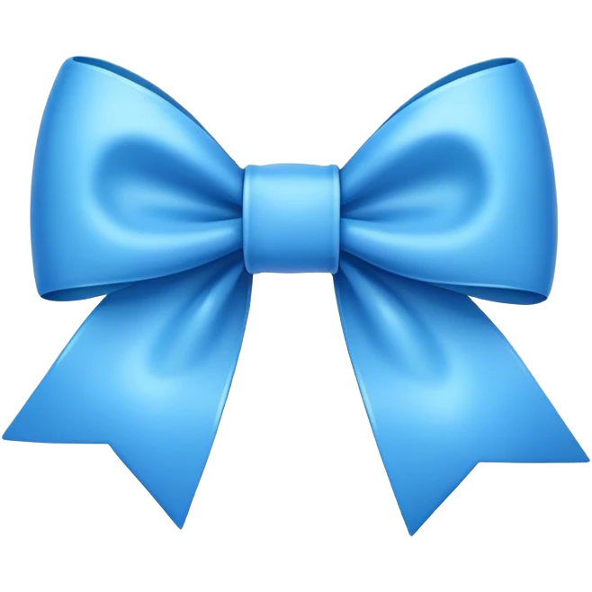 Blue bow emoji