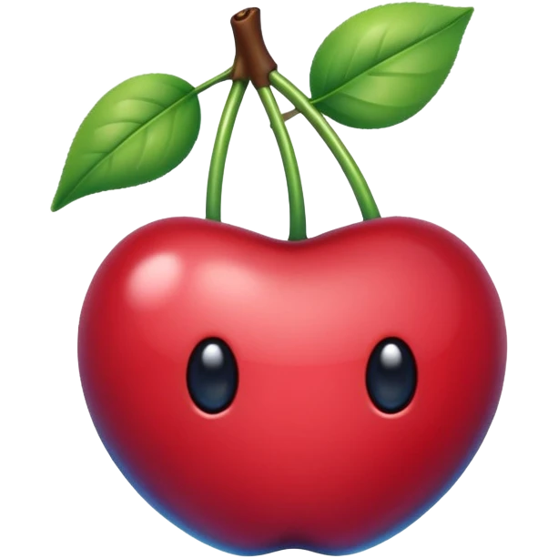 Une  cerise bleu emoji
