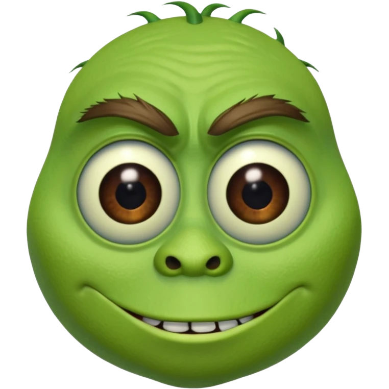 Mike Wazowski (with one eye) from the Monsters Inc. Pixar movie emoji