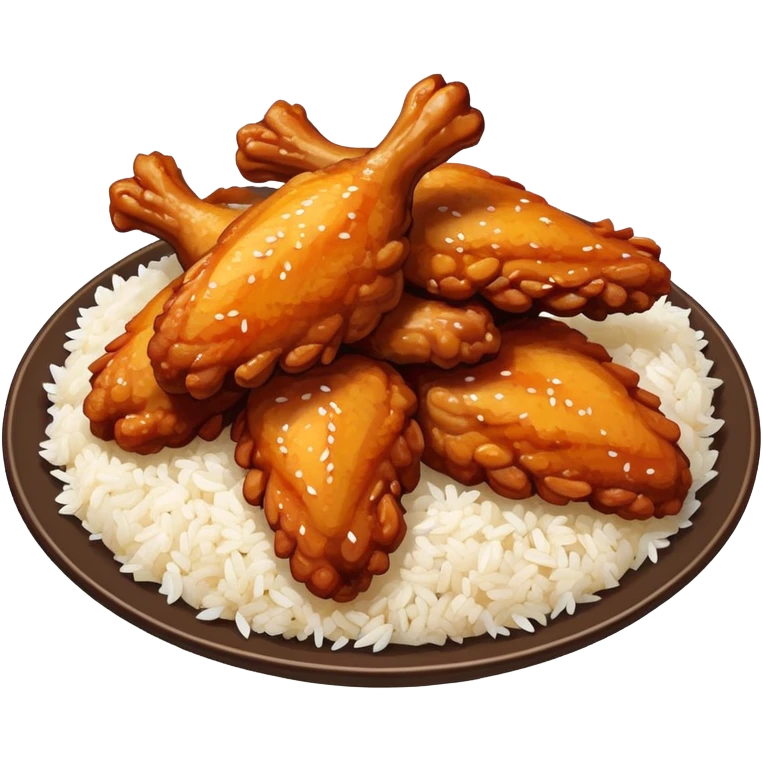 Chicken wings with rice  emoji