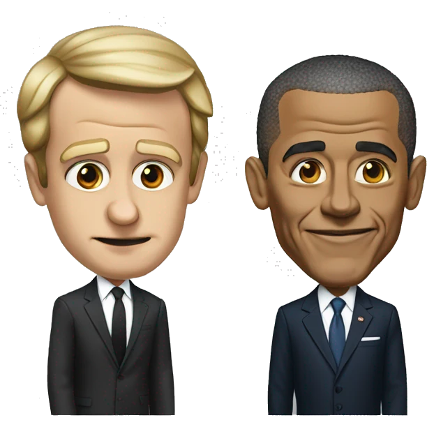 Emanuel macron VS barrack obama emoji