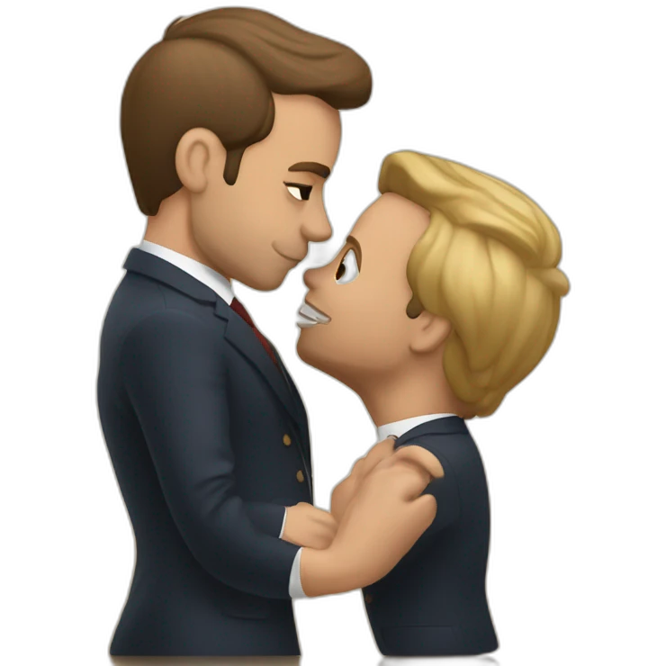 macron and poutine kissing emoji