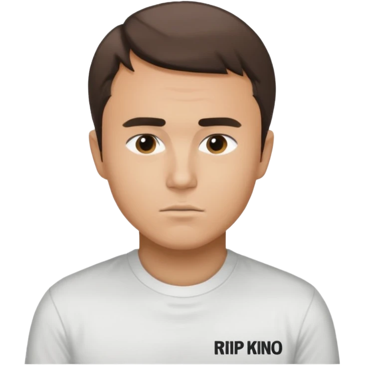 Charlie Kirk having a shirt saying rip Kirk ong  emoji